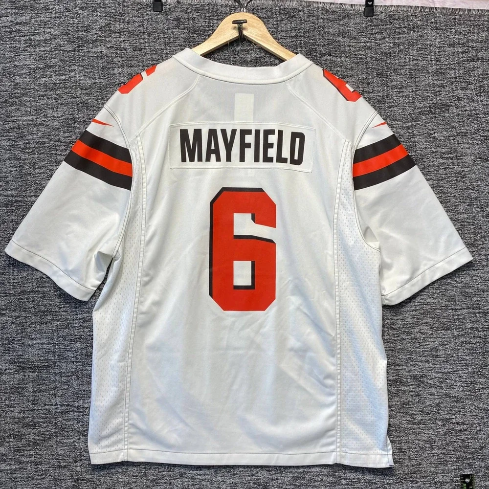 Nike Baker Mayfield Cleveland Browns Jersey Mens XL White NFL On Field Game 6